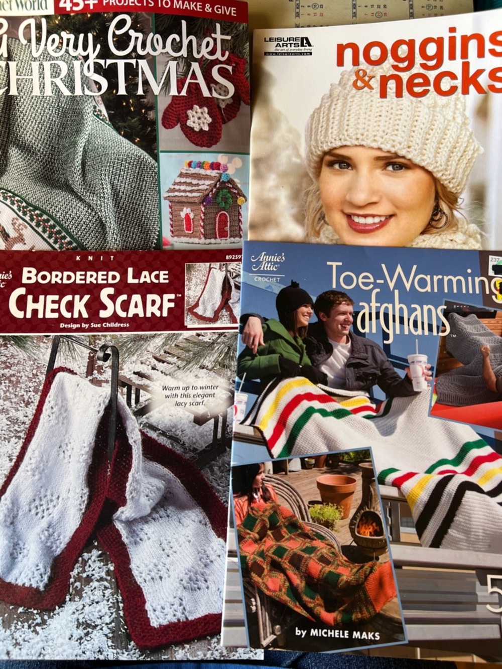 Lot of 4 Crochet / Knit Pattern Booklets and Magazine